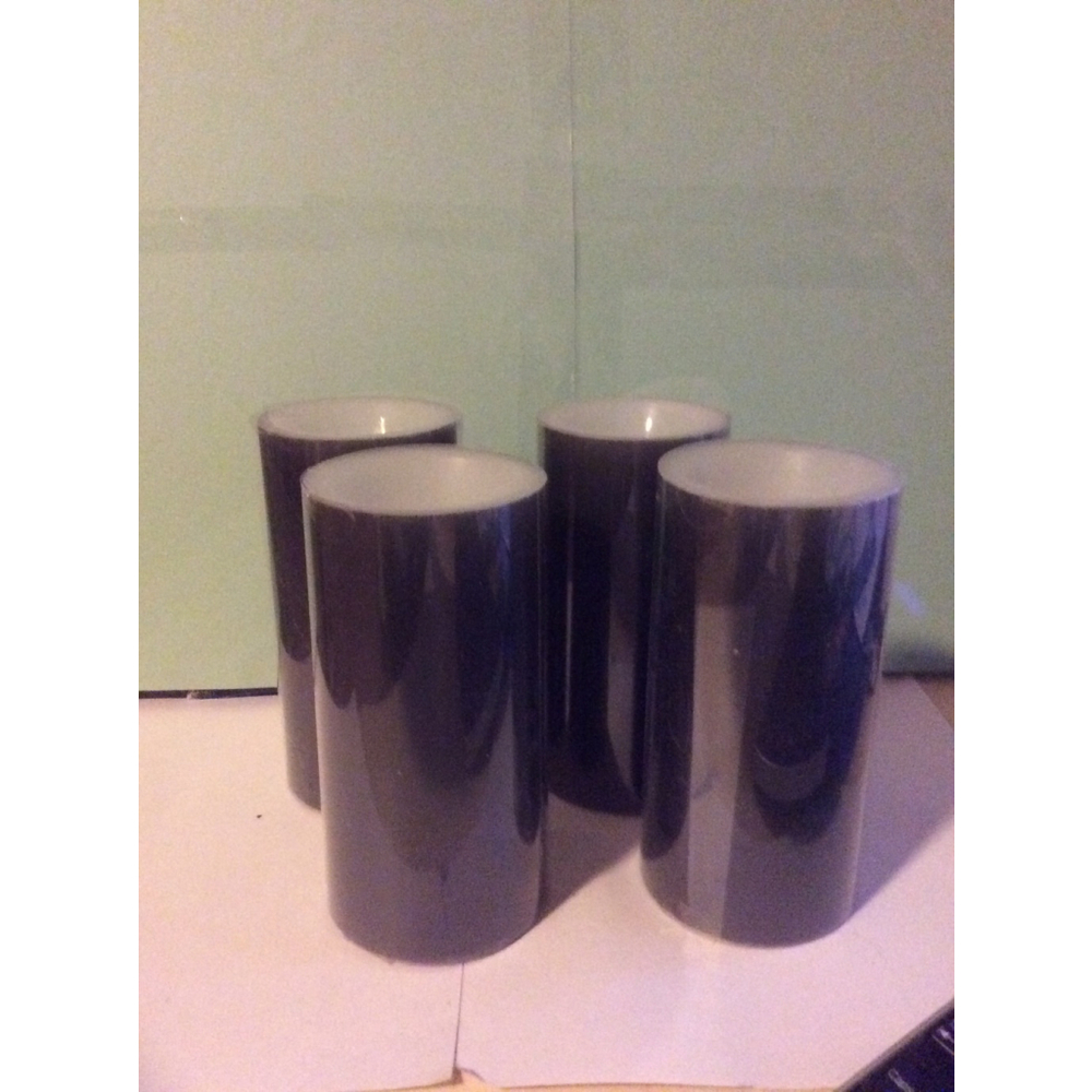 Place & Time Black White LED Pillar Candles 3x6 Set of 4 One Size